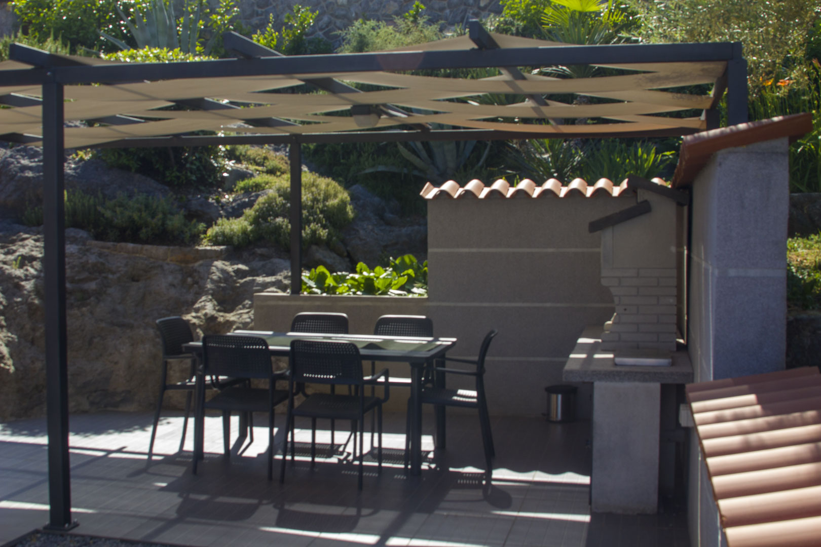 Outdoor barbecue and dining area view 2 at Holiday Home Salvia